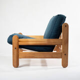 Sling chair in pine, canvas and shipskin, 1970s