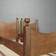 Pair of vintage single beds in the style of L. Caccia Dominioni, 1960s.