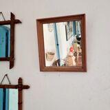 Old mirror entourage rustic wood