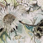 Aquarelle, bouquet de fleurs, Raymonde Carrier