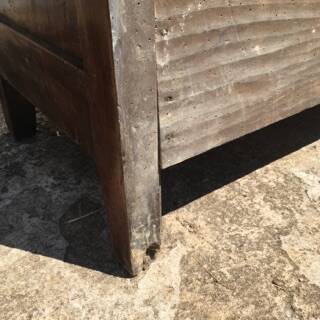 Old rustic farmhouse cabinet in fruit wood