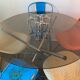 Round kitchen or dining room in smoked glass chrome structure an70