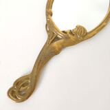 Brass hand mirror