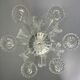 Venetian chandelier in colorless Murano glass, 6 light arms, circa 1940