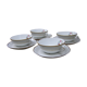 Four porcelain tea cups