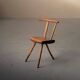 Small alpine chair in solid pine, folk art, early 20th century.