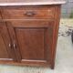 Low Parisian sideboard in solid wood 2 doors 2 drawers art deco handles
