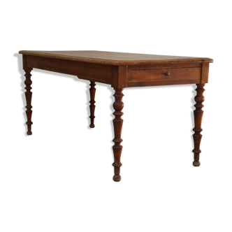 Old farm in pine table