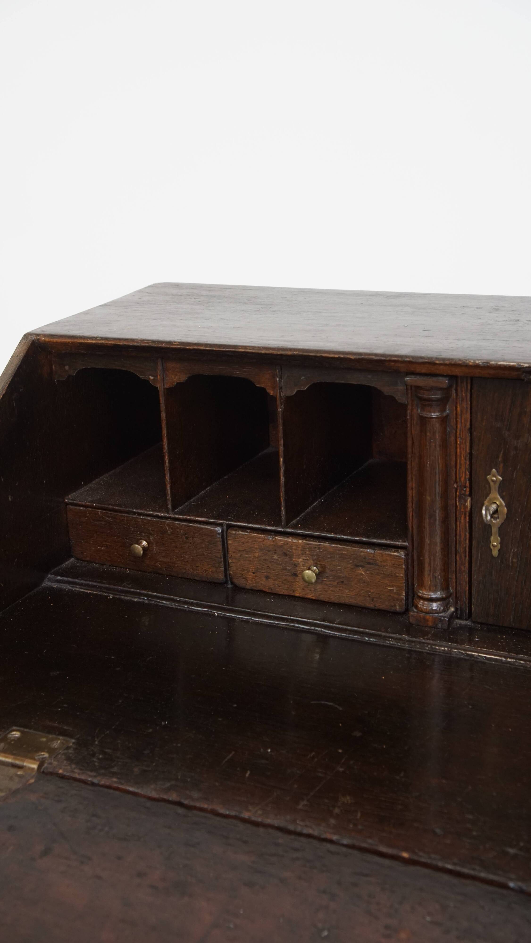 Antique English Oak Secretary / Chest of Drawers