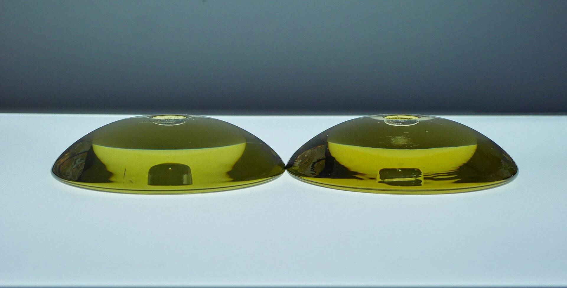 Glass candleholders by Anne Nilsson for Kosta, 2000s, set of 2