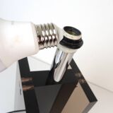 Large Lucite Desk Lamp Mid Century Minimalist by Felice Antonio Botta Italy 1973 labeled