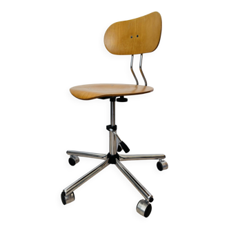Fully Restored Wooden Kovona office Chair from Czechoslovakia 1970’s