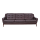 Vintage Brown Leather Sofa on Rosewood Legs from Porfilia Werke, 1960s