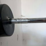 Pair of brushed aluminium tube wall lights from the 70s.