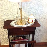 Magazine holder in varnished wood / vintage 60s
