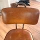 Chaise bienaise en métal et cuir