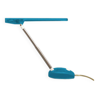Superbe lampe de table bleue « Microlight » des années 1990 par Ernesto Gismondi pour Artemide. Fabriquée en Italie