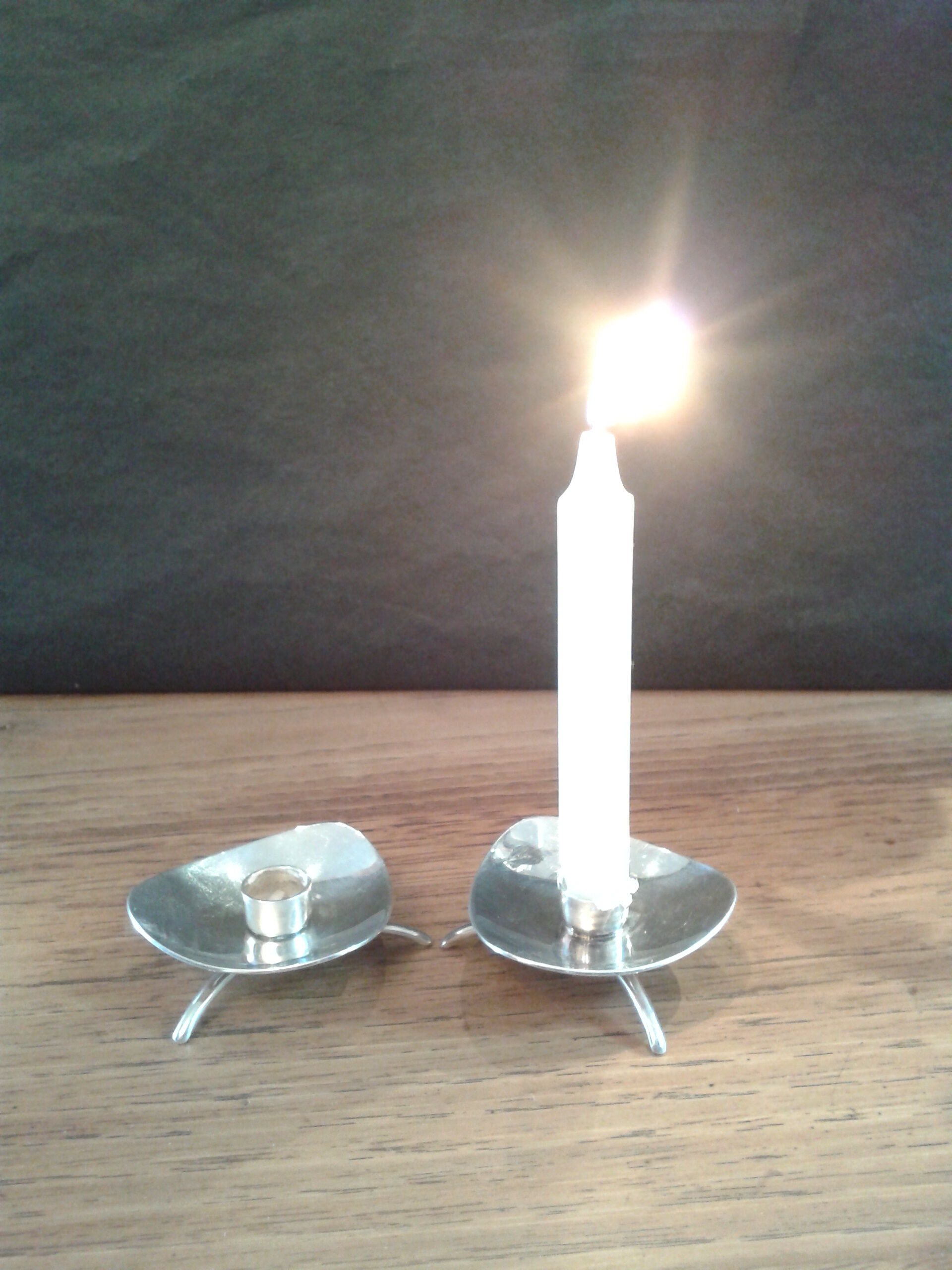 Pair of danish candlesticks