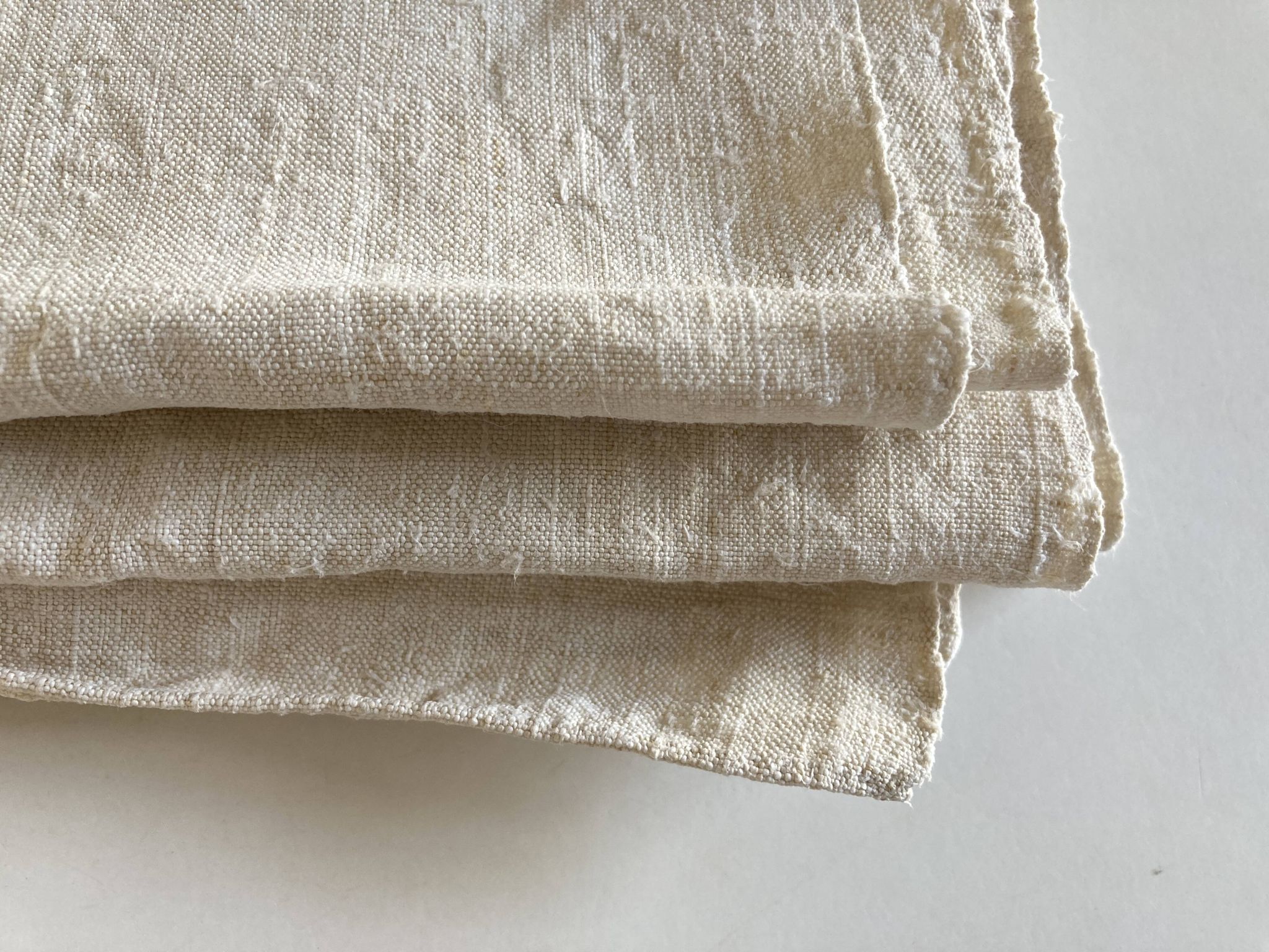 Nappe de ferme de réserve en lin brut 19e L260cm