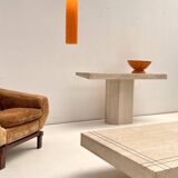 Travertine console 1960's Italy