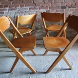 Set of four theatre chairs 1960