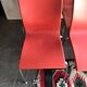 Set of 8 vintage red terracotta chairs with chrome metal legs – Martin Ballendat