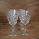 Set of 6 Arlequin red wine glasses in Reims crystal glass 1950