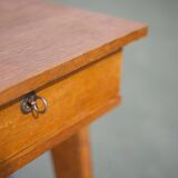 desk, tripod wooden desk, small French designer desk, modernist desk, 50's