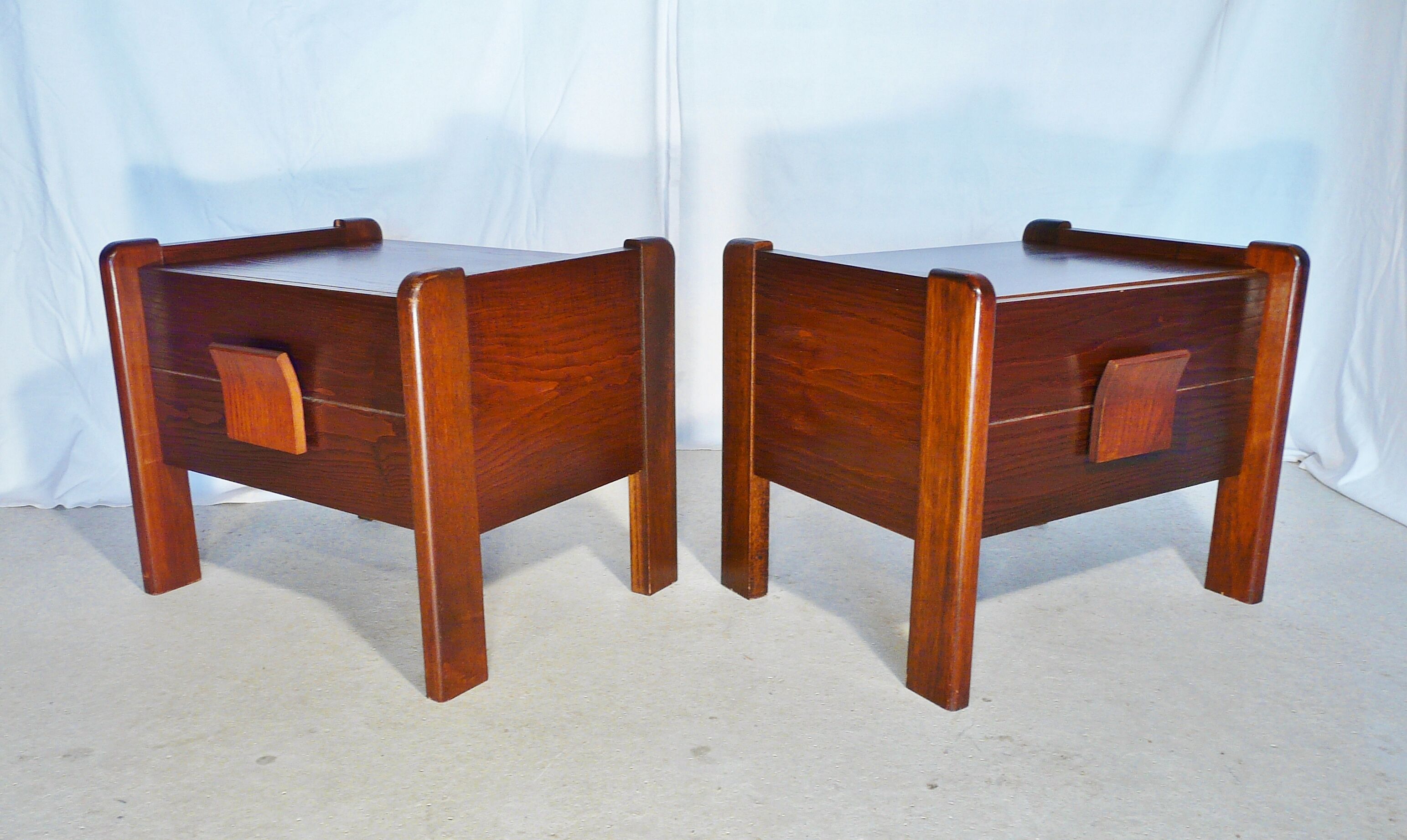 Pair of vintage Scandinavian bedsides in teak