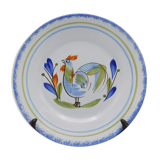 Decorative plate HB Quimper, blue rooster