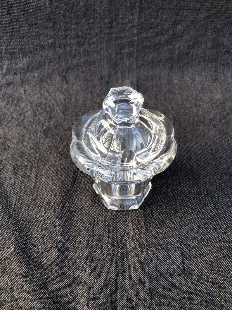Vintage Baccarat Crystal Mustard/Jam/Honey Jar, Harcourt Missouri Model