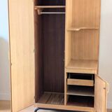 Armoire asymétrique vintage en chêne rénovée