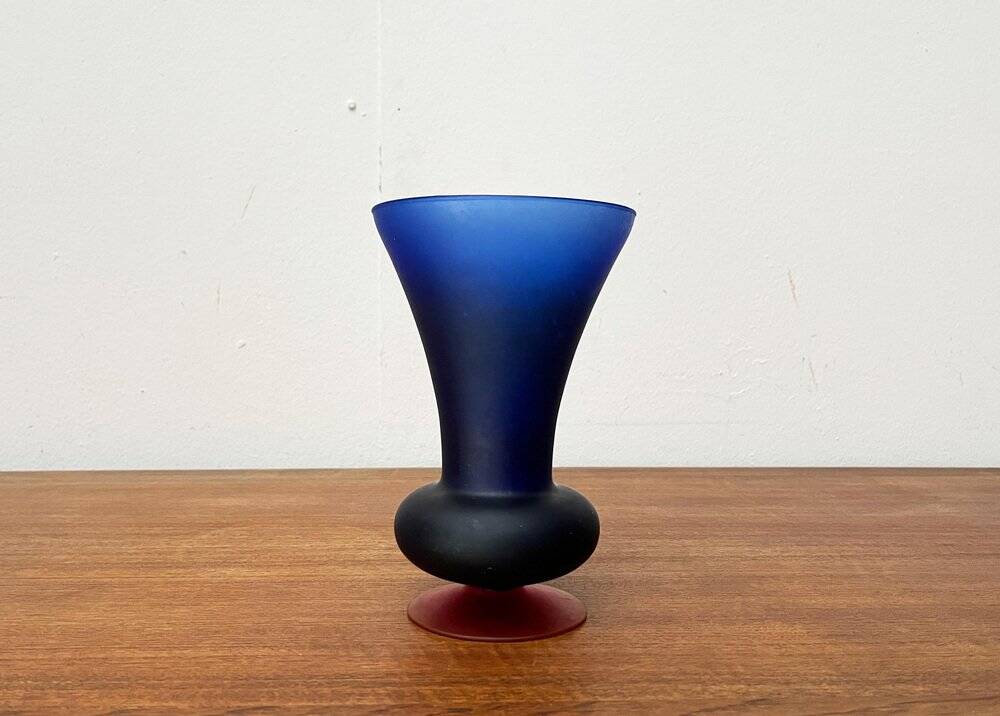 Glass vase from the Italian Satinato series attributed to Carlo Moretti, 1970s.