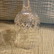 3 antique crystal stemmed glasses