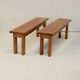 Pair of brutalist benches. Wood. France. Circa 1960.