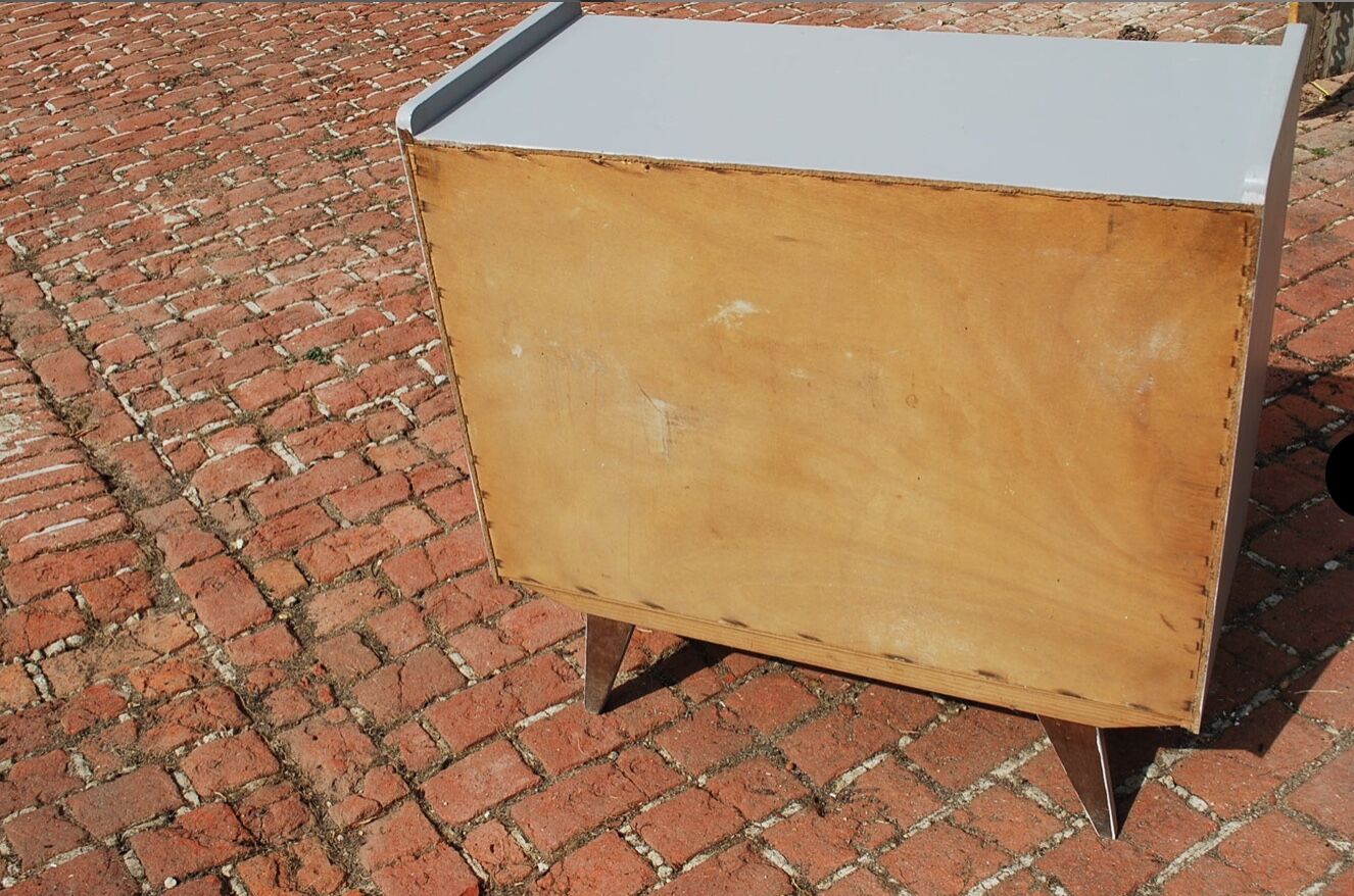 Renovated blue vintage chest of drawers