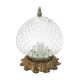 Plafonnier en laiton et verre style antique