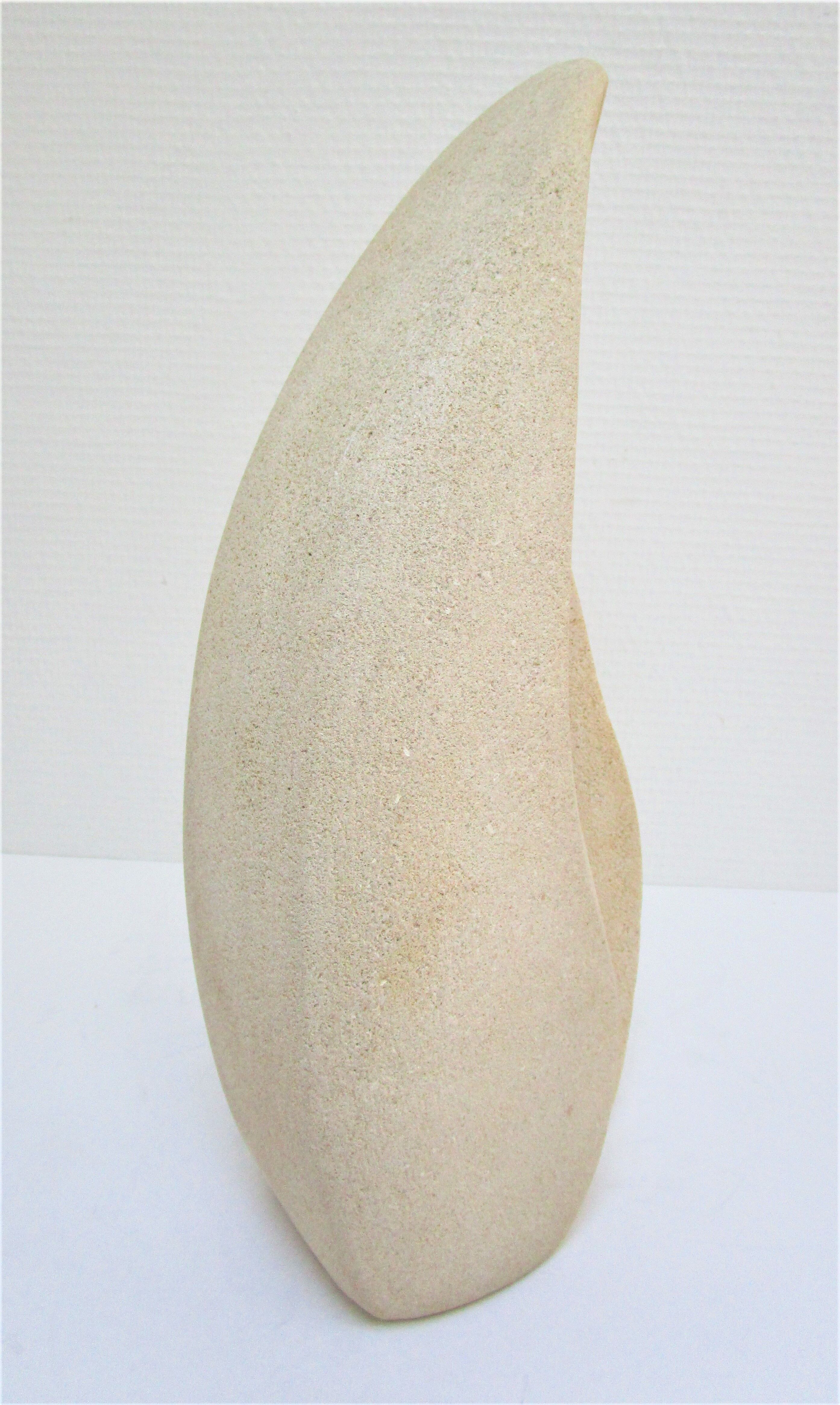 XL lamp in carved stone Arsène Galisson 80s height 40 cm