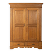 Armoire Biedermeier classique en chêne massif vers 1840
