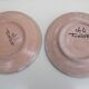 2 hand-decorated ceramic plates