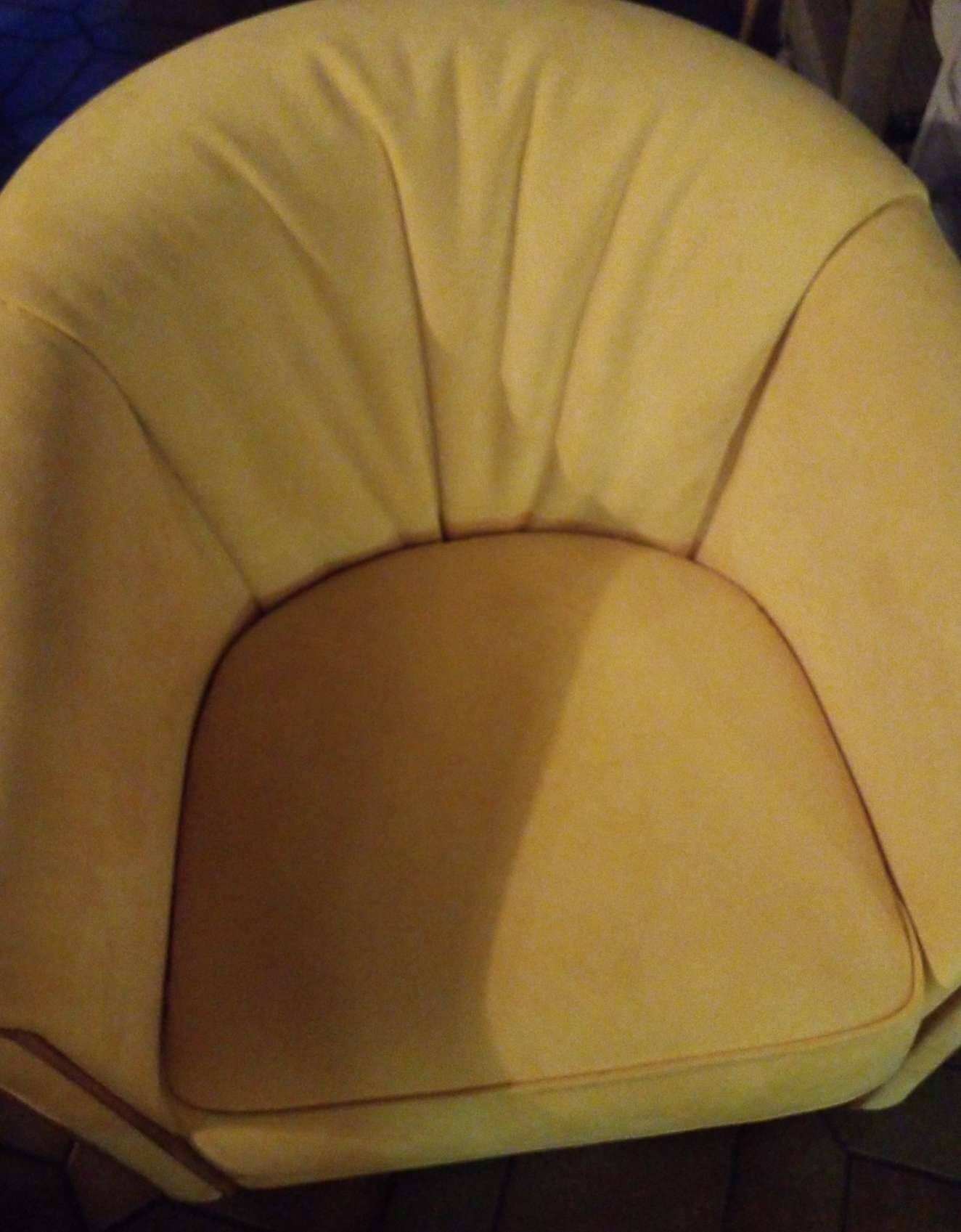 Pair of yellow armchairs