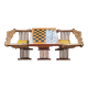 Set gaming tableacec armchairs Dagobert 1930
