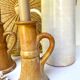 Pair of bohemian sandstone candle holders