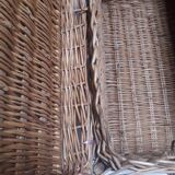 Wicker trunk L75xH53xD48 vintage