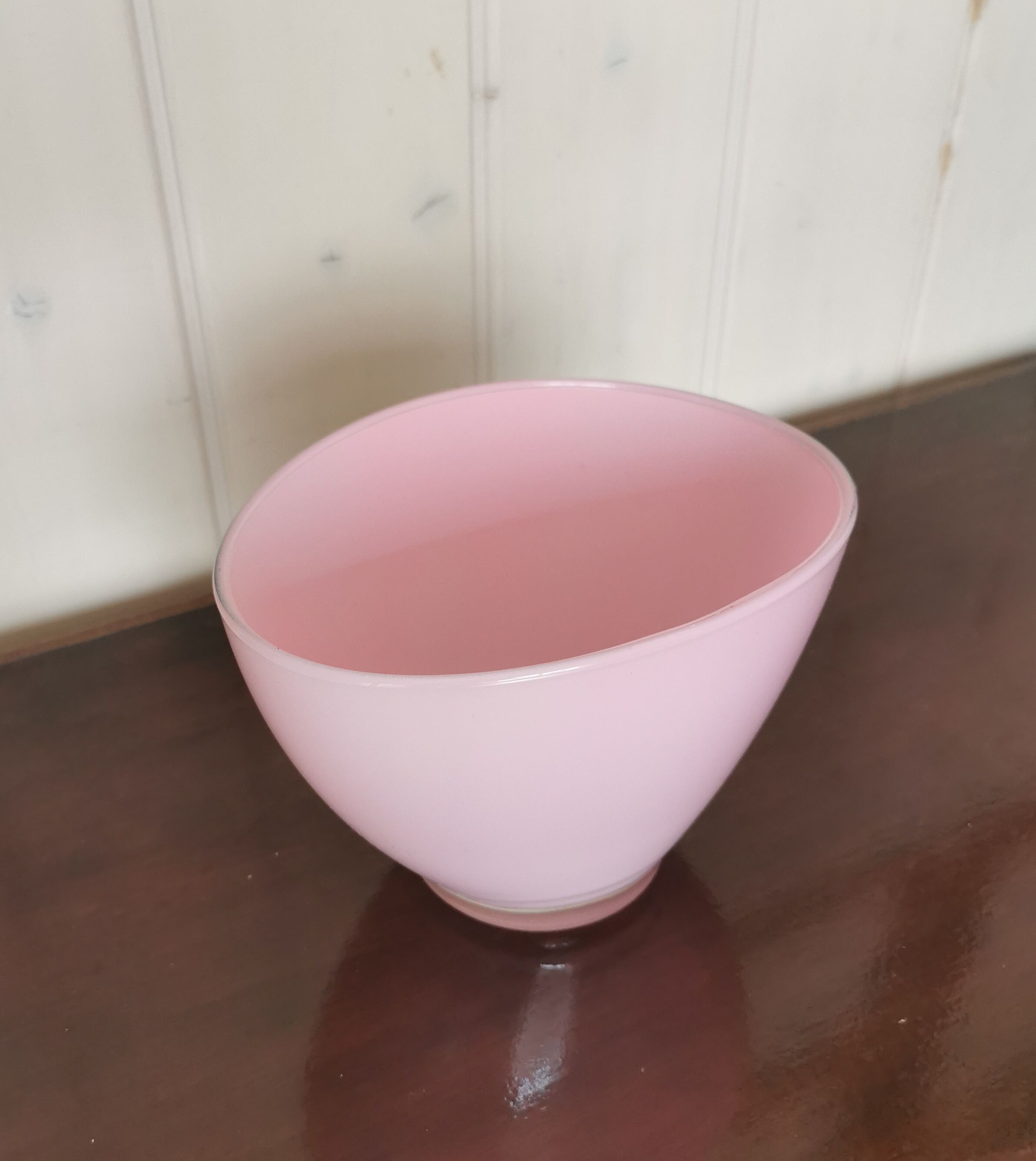 Pink glass vase