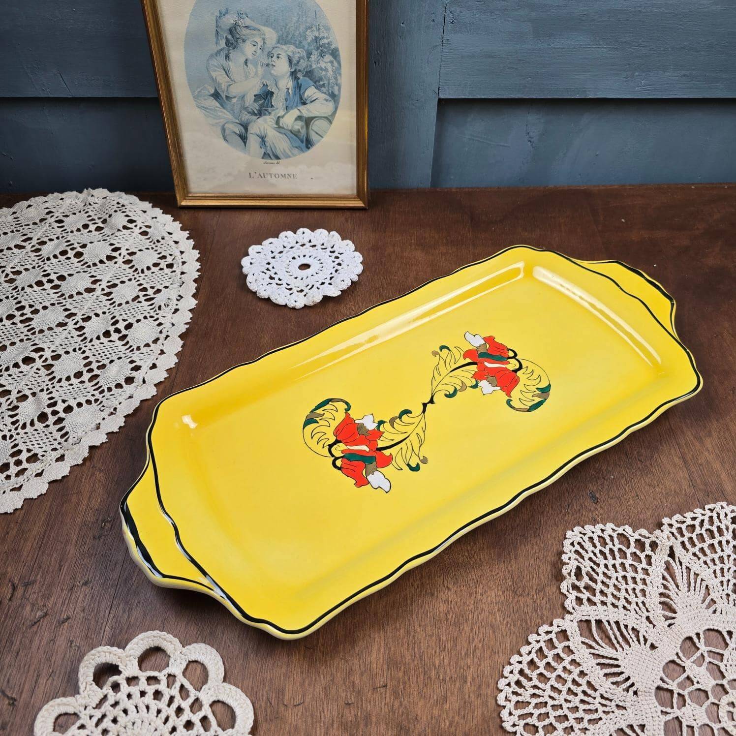 Longwy Panache rectangular dish – 1950s