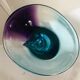 Vase kosta boda en verre violet bleu vert et transparent