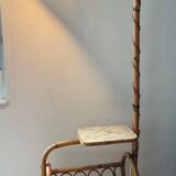 Louis Sognot floor lamp from the 50s in rattan