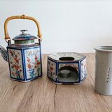 Japanese teapot with candle stove and filter