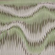 Textured wave effect painting by pleating in light green color. Contemporary. Ref Riviera